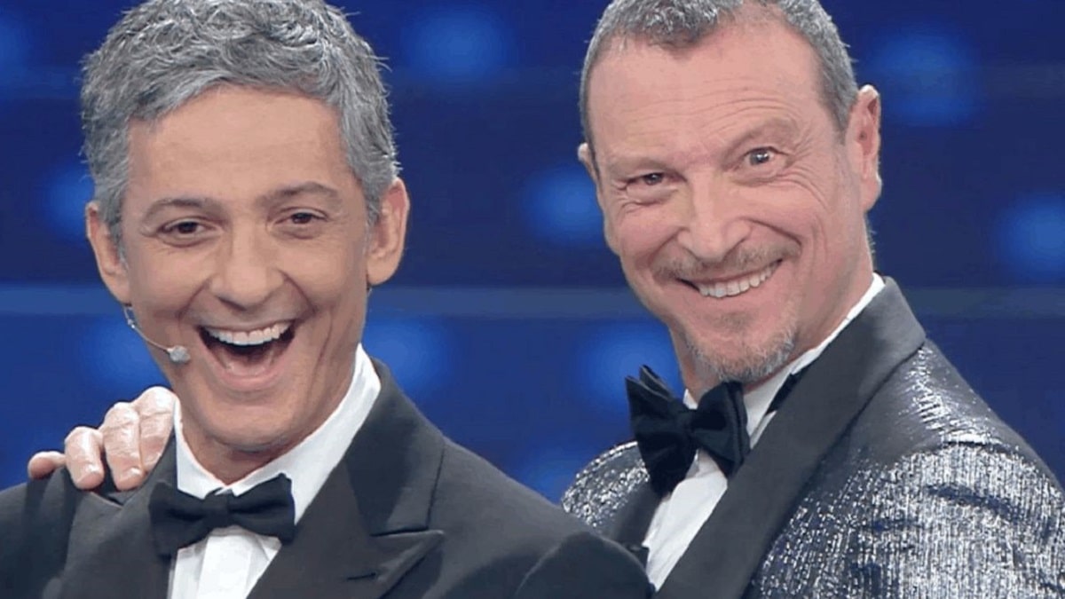 foto Amadeus e Fiorello a sanremo