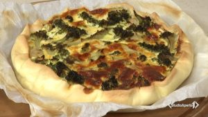 foto torta broccoli e pecorino cotto e mangiato