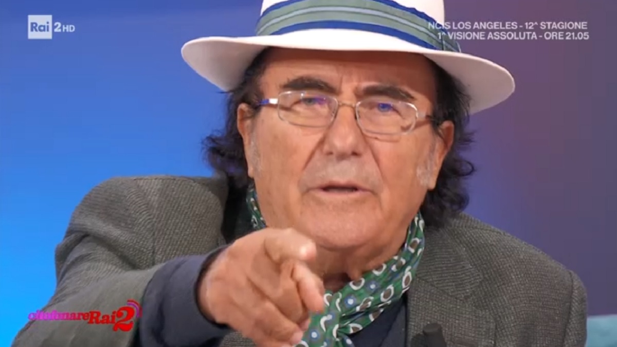 foto Al Bano a Citofonare Rai2 oggi