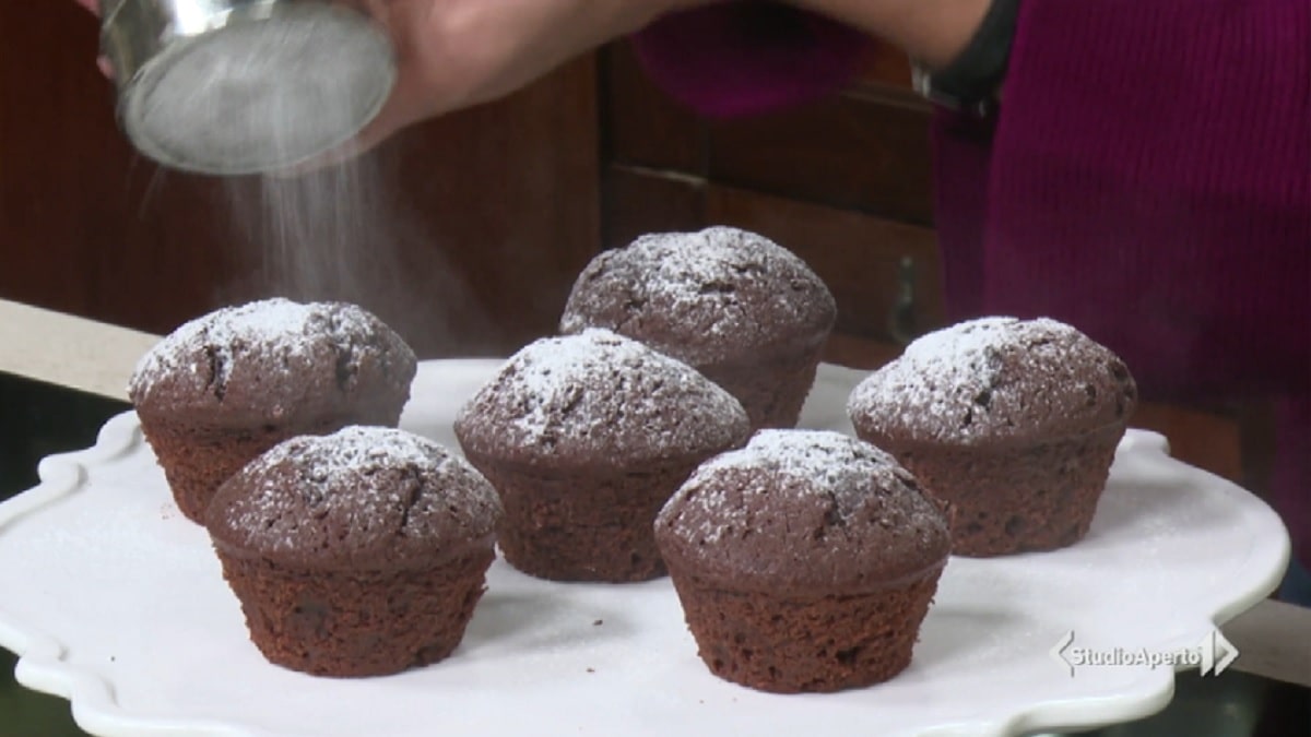 foto muffin cotto e mangiato