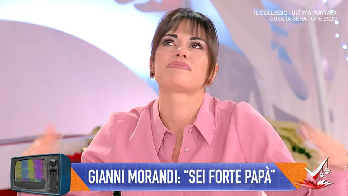 foto Bianca Guaccero in lacrime a Detto Fatto