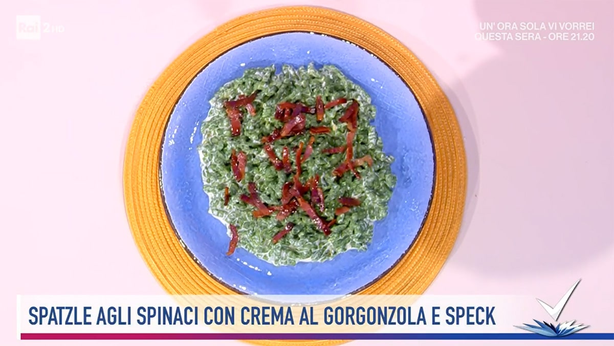 foto ricetta a Detto Fatto degli spatzel con spinaci