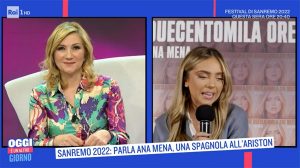 foto Serena Bortone e Ana Mena ad Oggi è un altro giorno