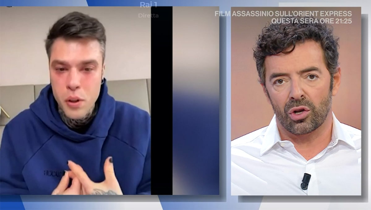 foto Fedez e Alberto Matano a La vita in diretta