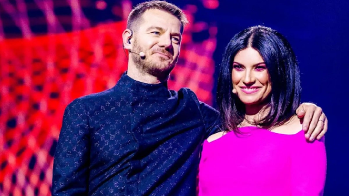 Foto Laura Pausini e Alessandro Cattelan Eurovision