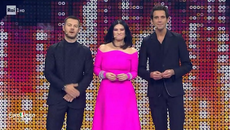 foto Cattelan Pausini Mika all'ESC