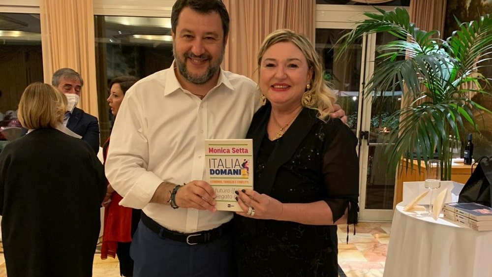 foto Monica Setta con Salvini