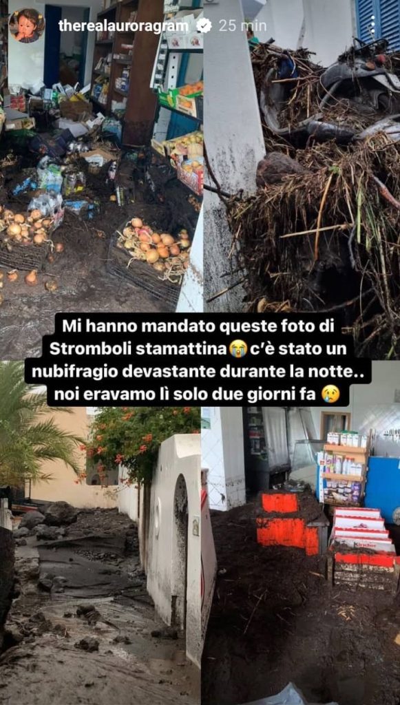 foto nubifragio Stromboli