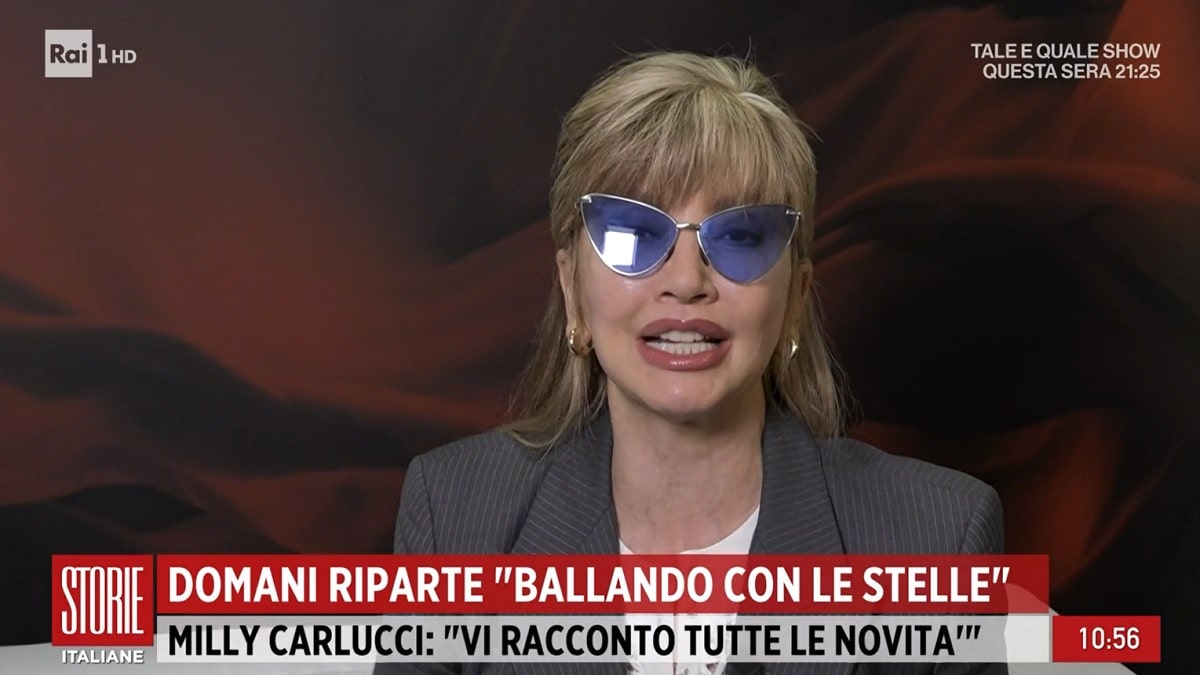 foto Milly Carlucci 7 ottobre