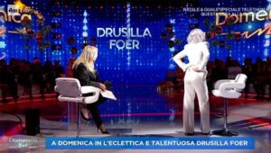 foto Mara Venier e Drusilla Foer a Domenica In