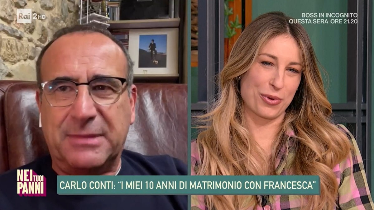 foto Carlo Conti e Mia Ceran