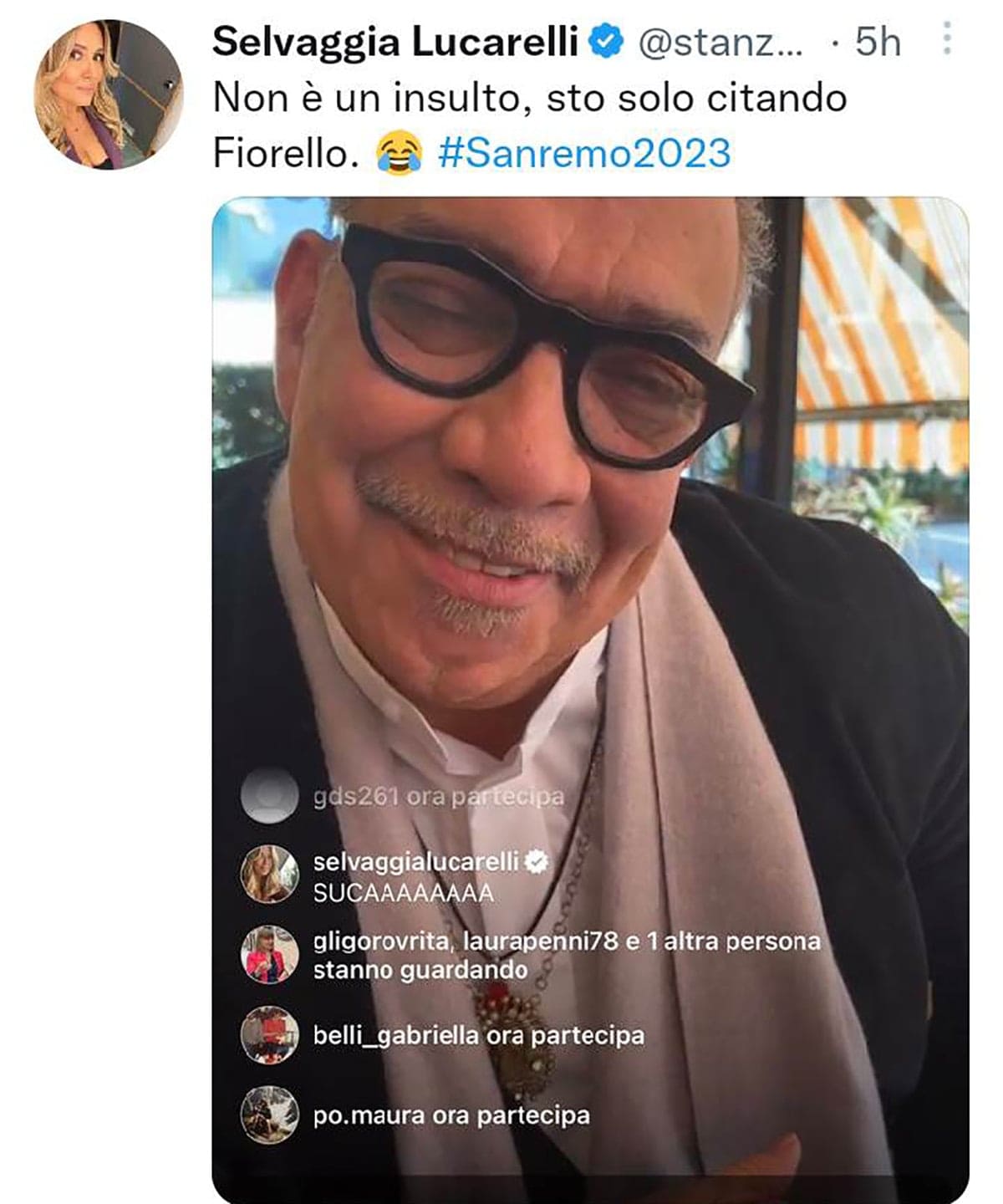 foto tweet di Selvaggia Lucarelli