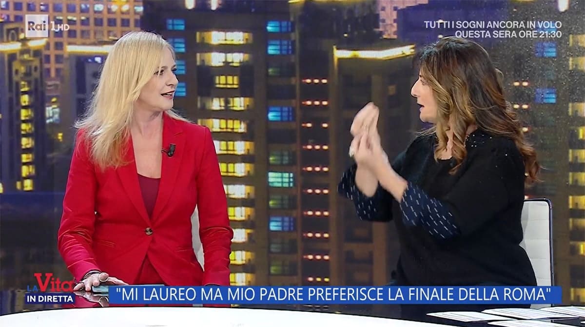 foto Luisella Costamagna e Francesca Reggiani a La vita in diretta