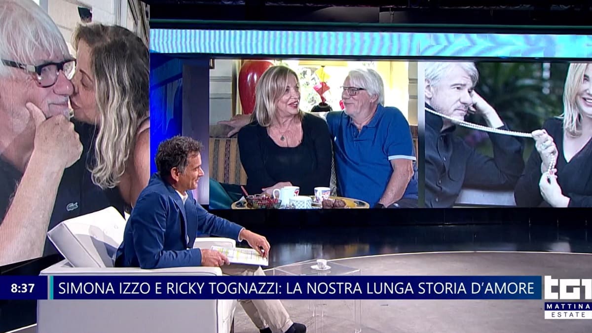 foto Simona Izzo Ricky Tognazzi TG1