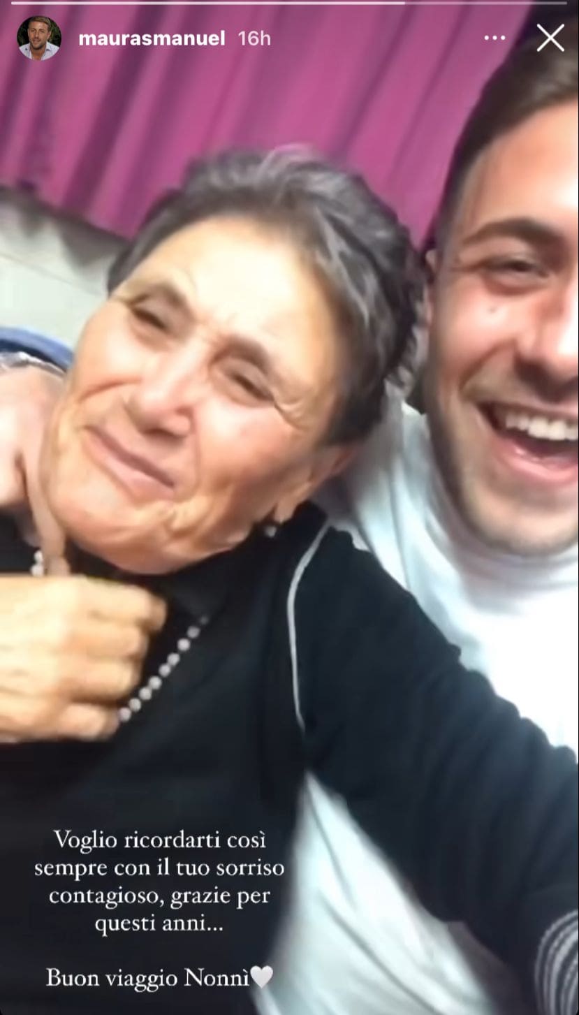 foto di manuel maura con la nonna