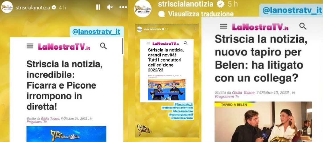 foto screen Striscia