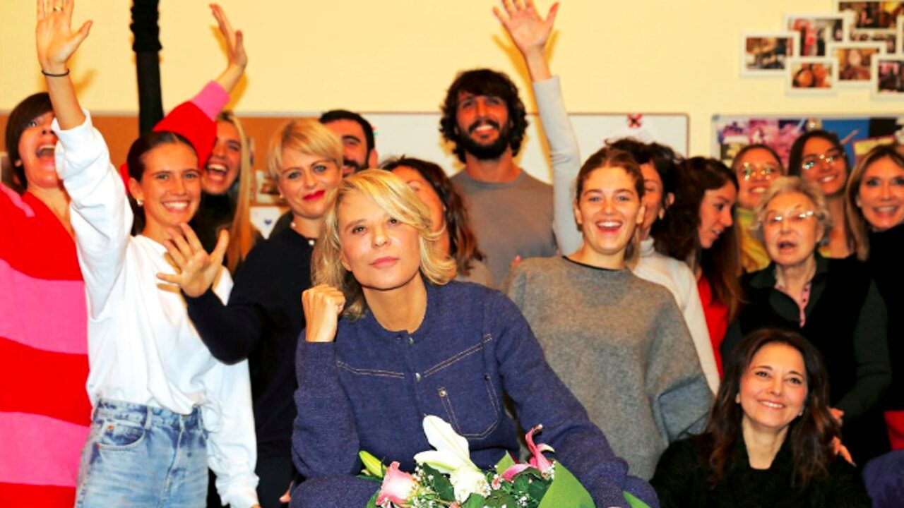 Foto Maria De Filippi compleanno collaboratori