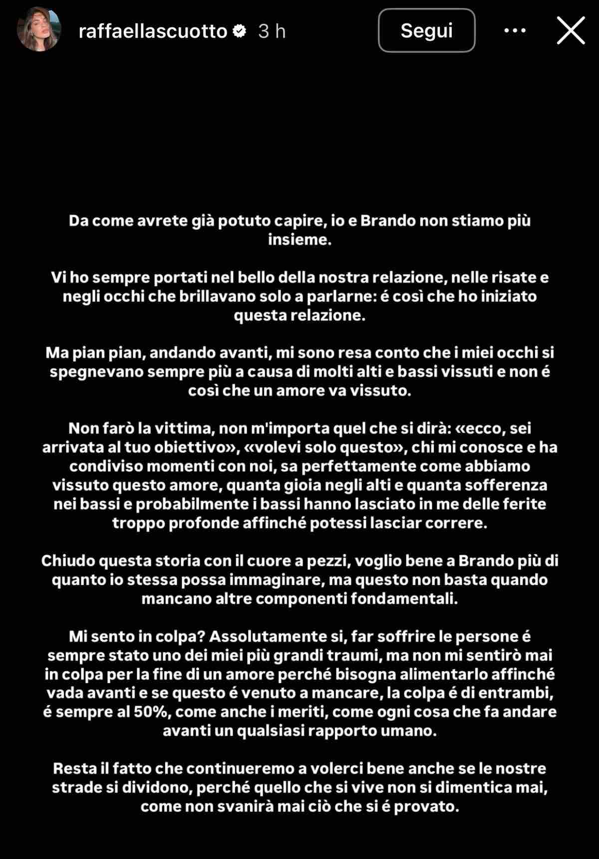 foto post rottura Raffaella