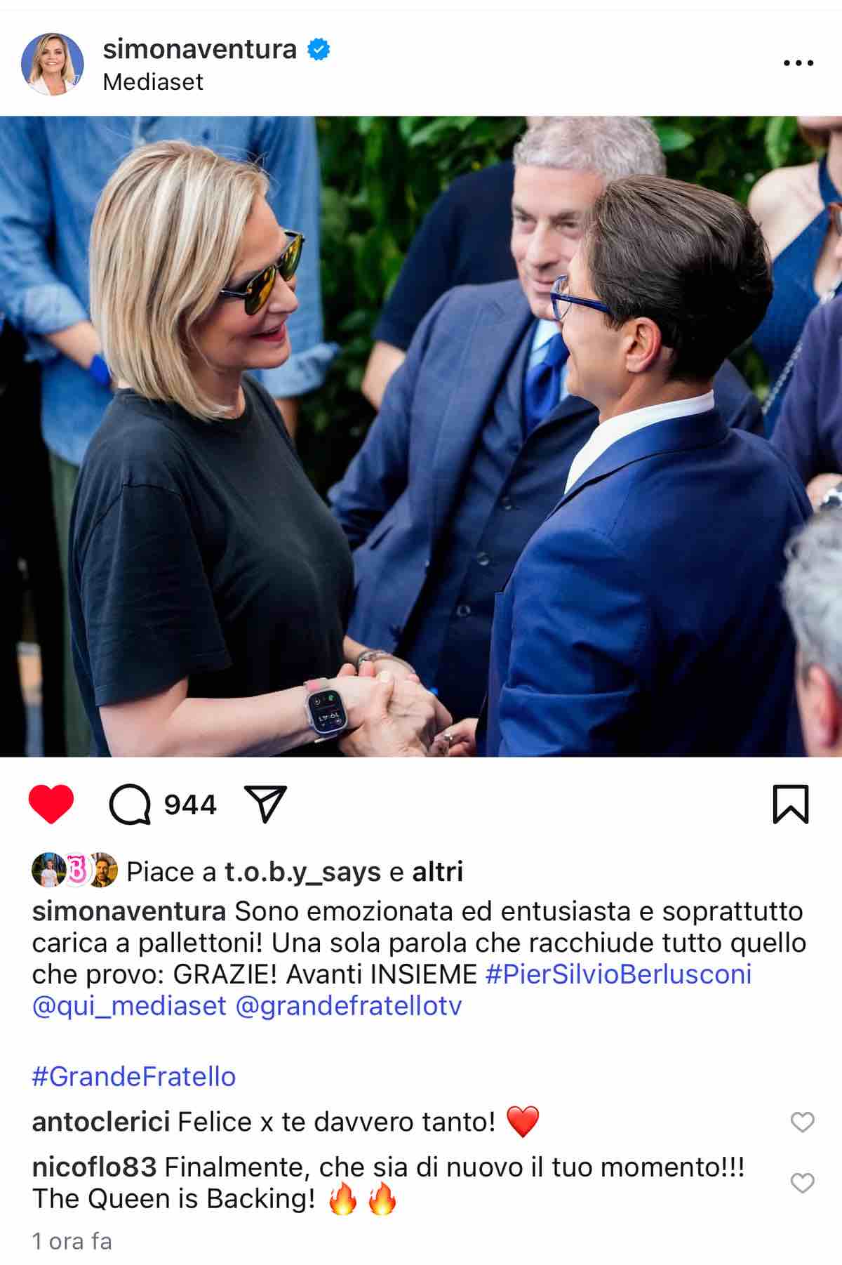 foto simona ventura post