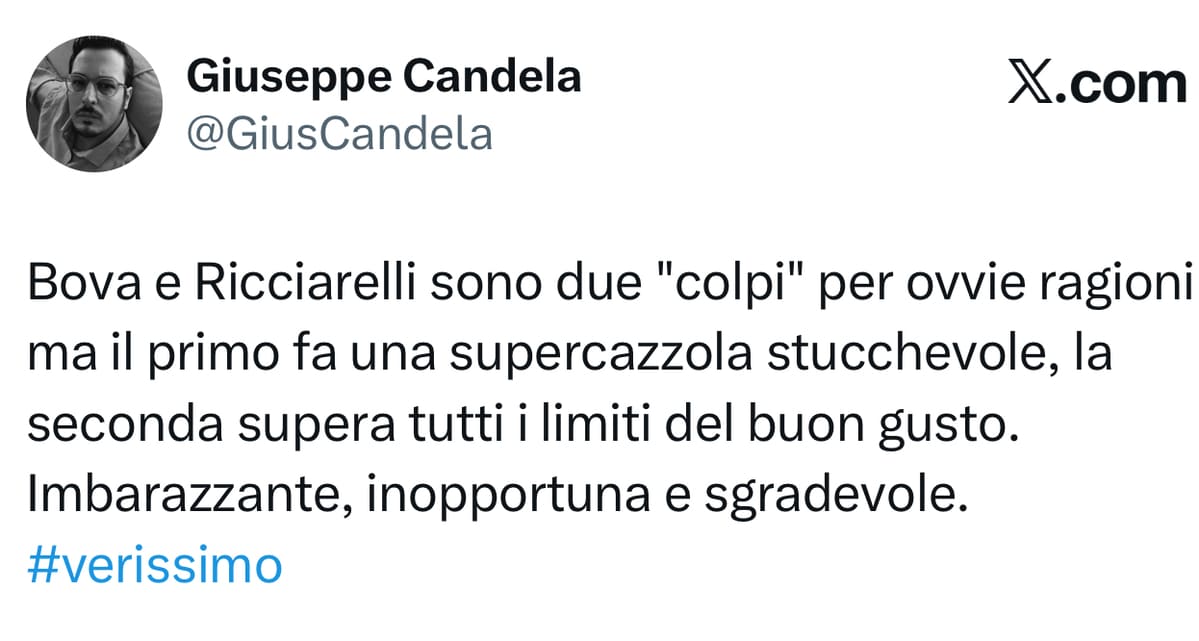 foto ricciarelli polemica
