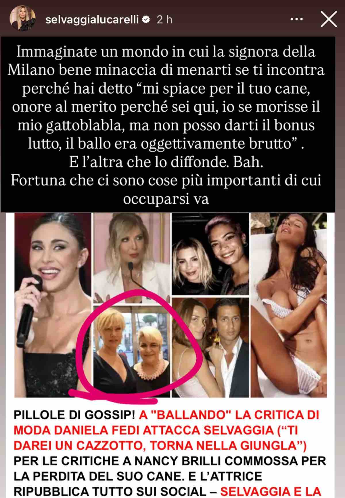 foto lucarelli minaccia