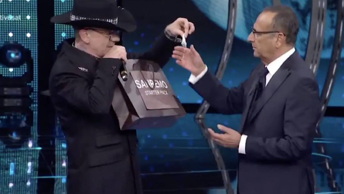 Foto J-Ax Carlo Conti Sanremo