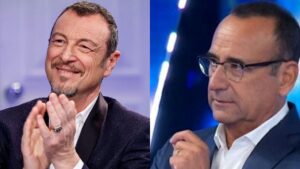 Foto Amadeus Carlo Conti Sanremo 2026