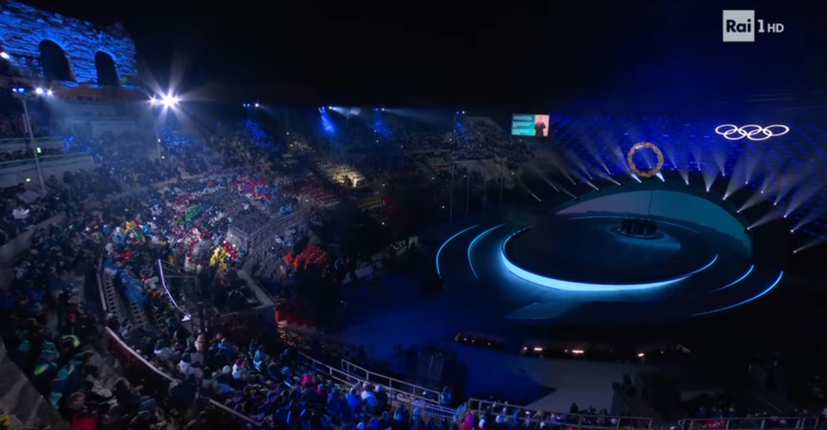 foto arena Verona cerimonia olimpiadi