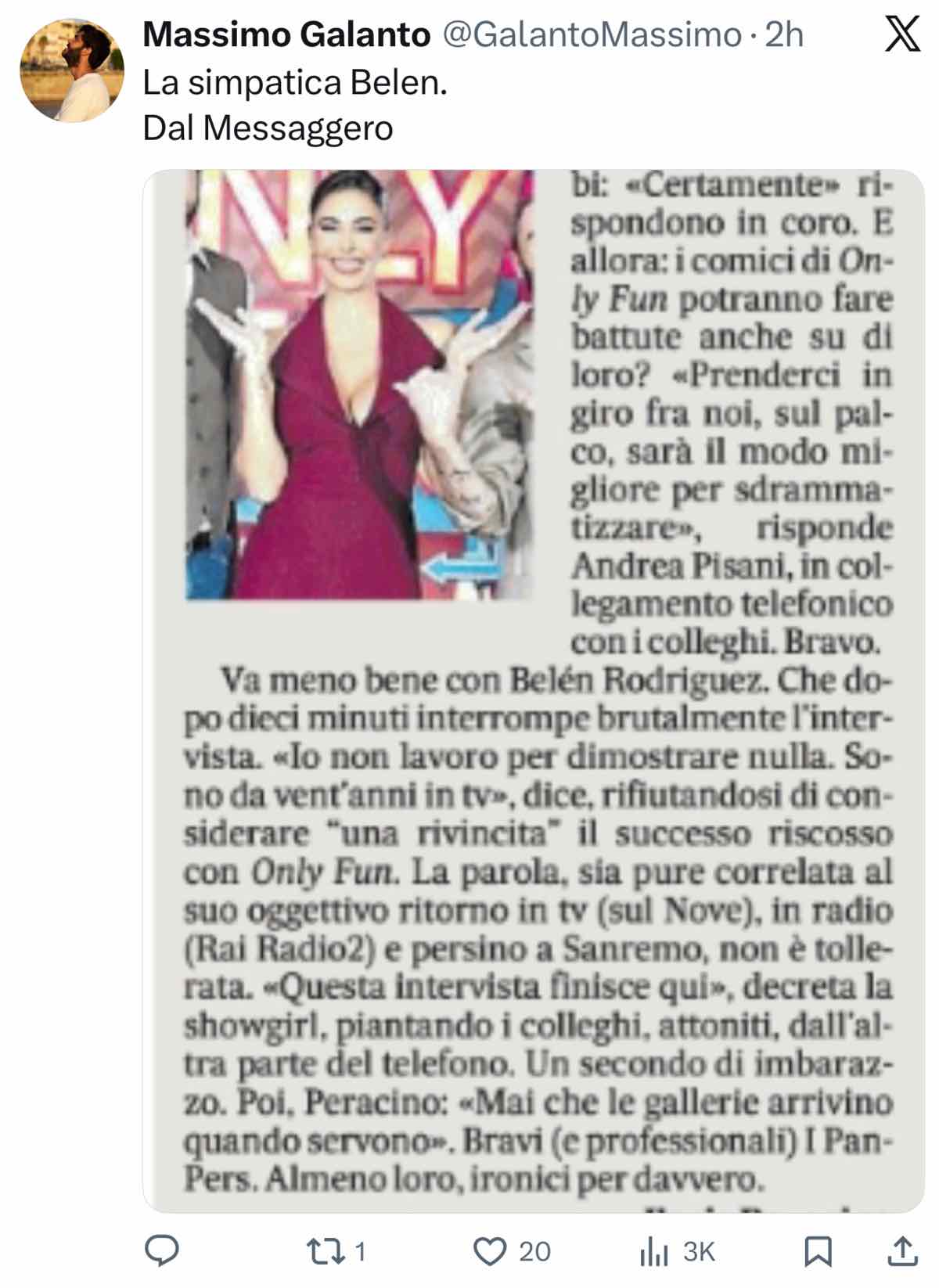 foto belen retroscena