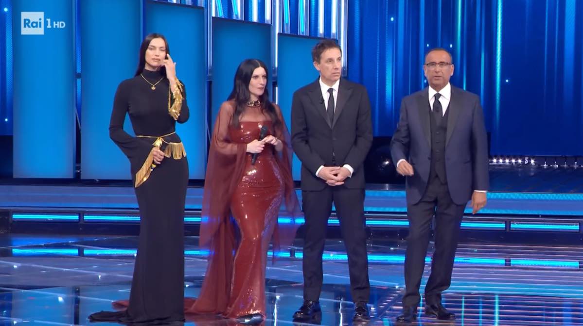 foto carlo conti laura pausini irina pantani