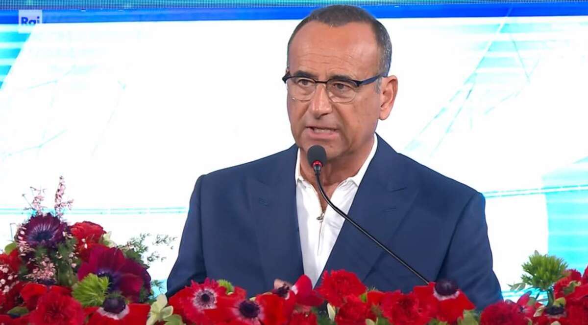 foto Carlo Conti quinta conferenza sanremo2026