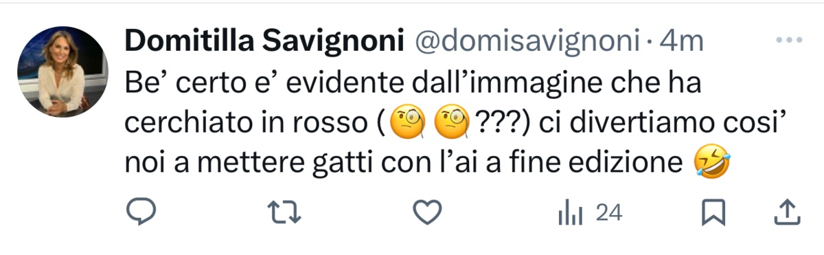 foto Domitilla Savignoni post gatto nero