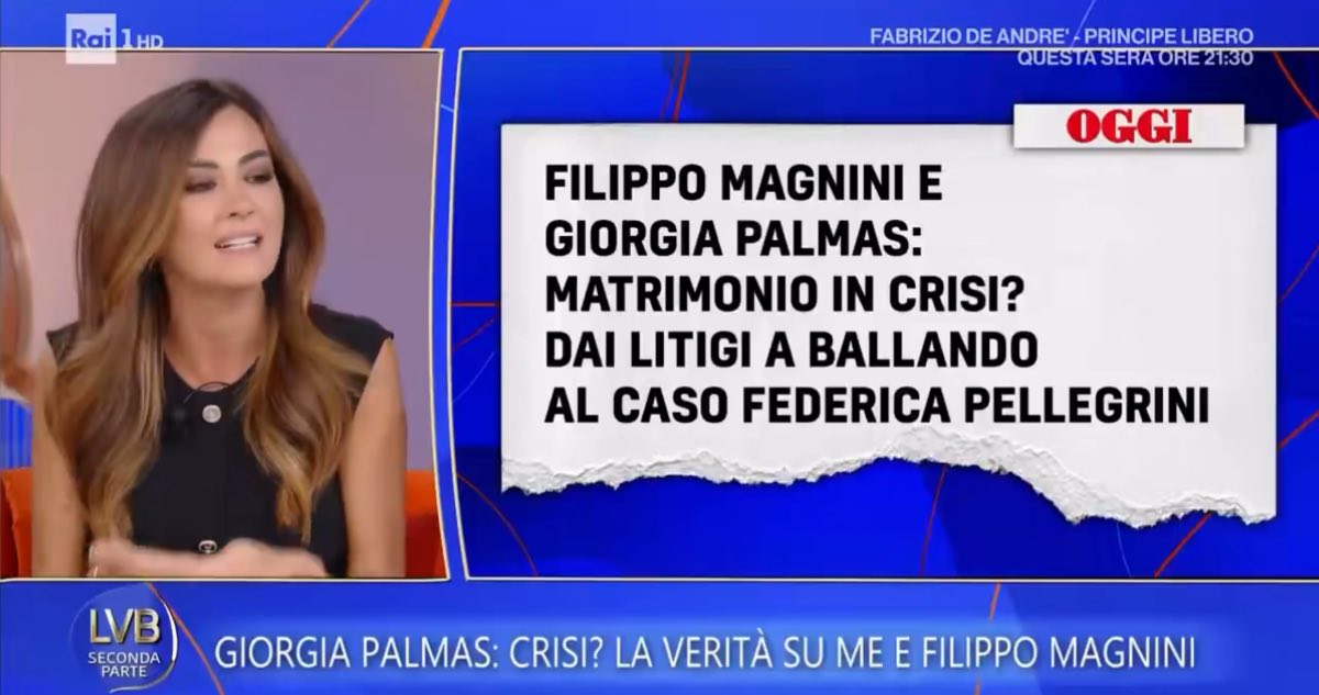 foto Giorgia Palmas crisi Magnini