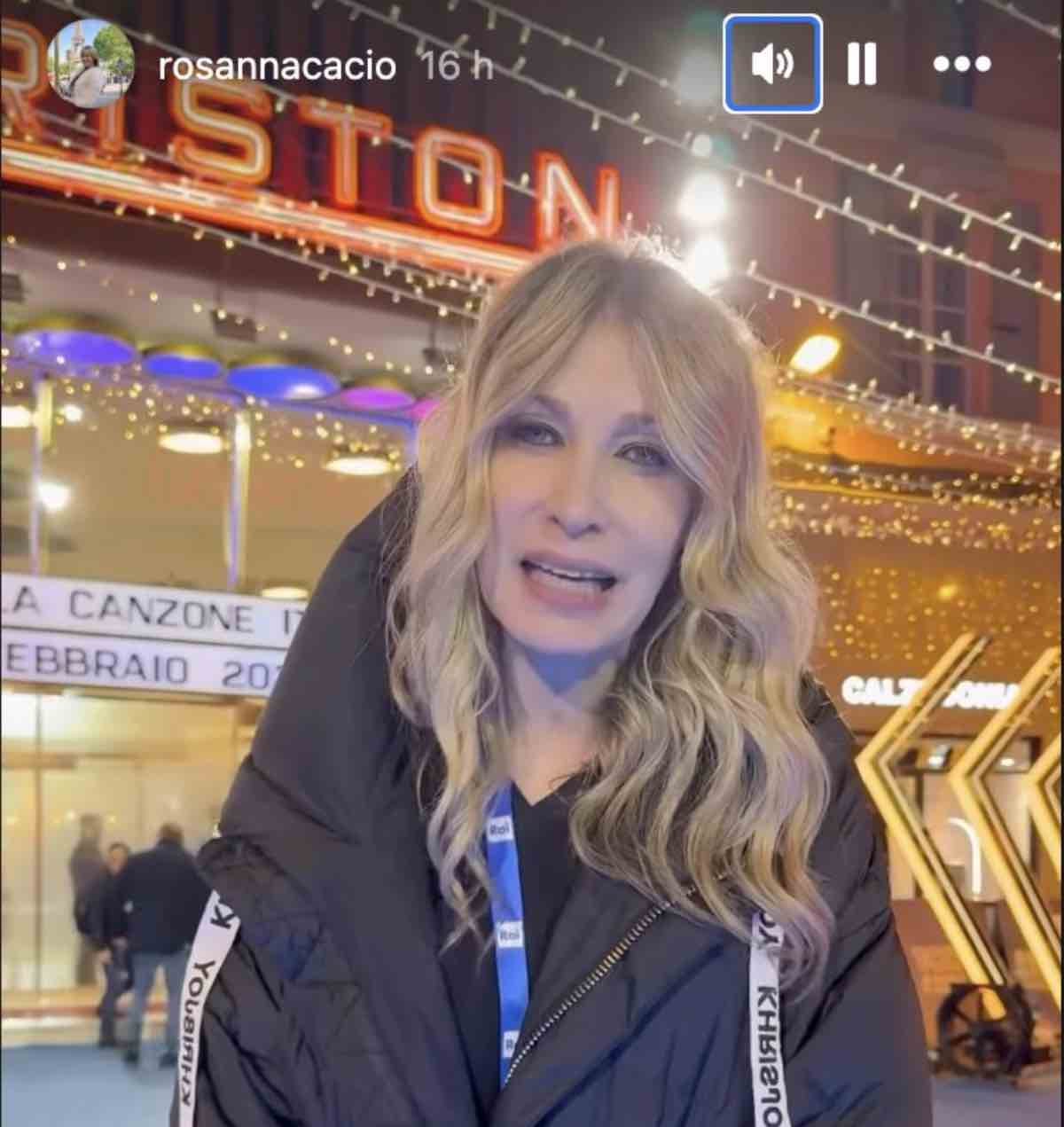 foto Rosanna Cacio incidente social