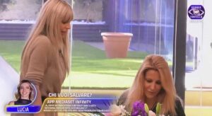 foto alessandra mussolini adriana volpe scontro gfvip