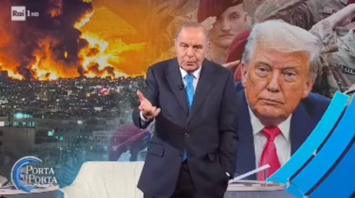 foto bruno vespa furioso porta a porta