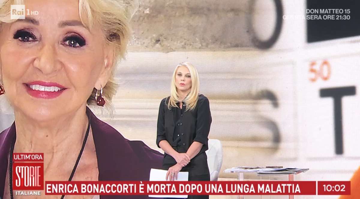 foto enrica bonaccorti triste annuncio diretta eleonora daniele