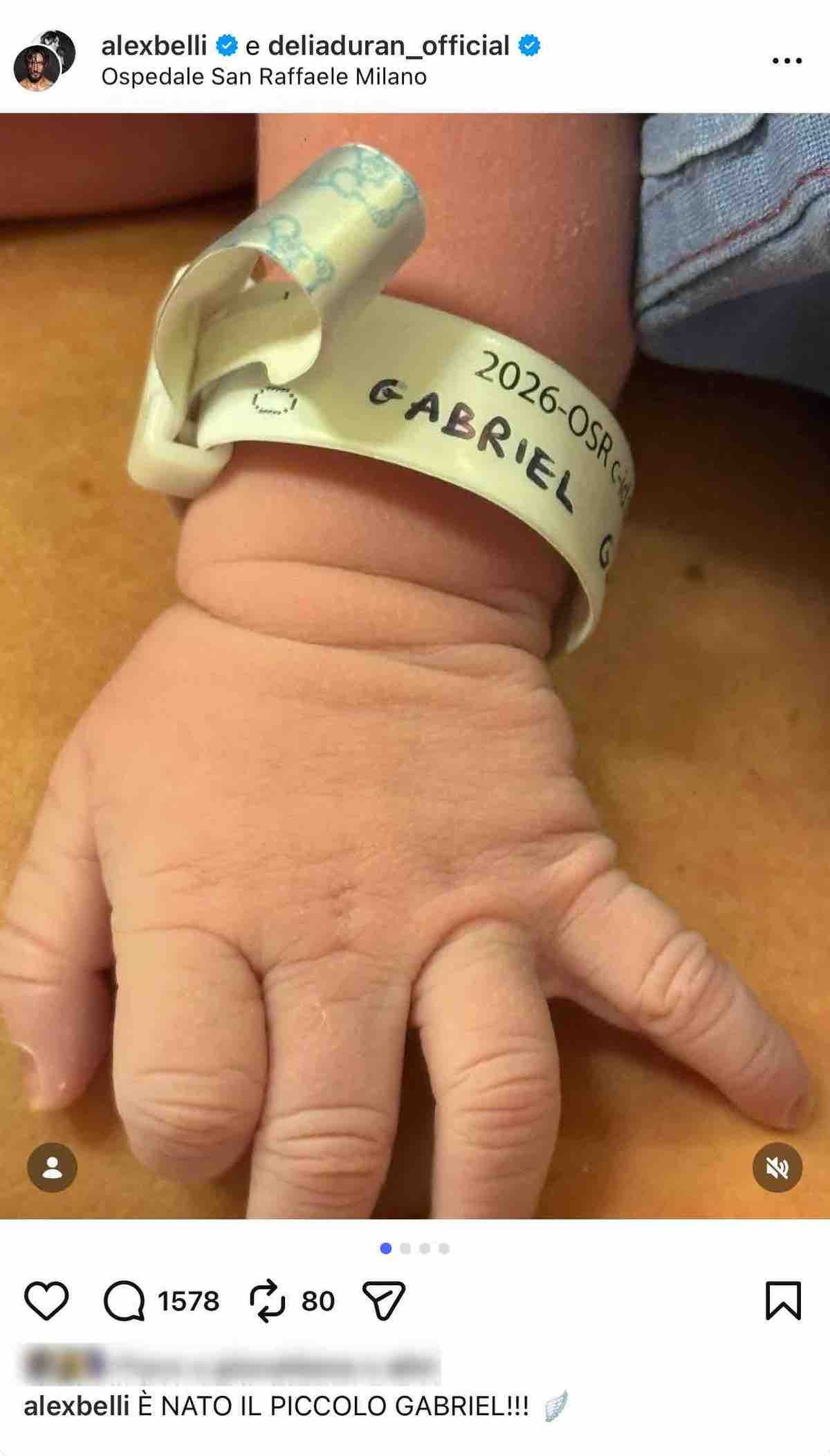 foto figlio Alex belli Delia Duran