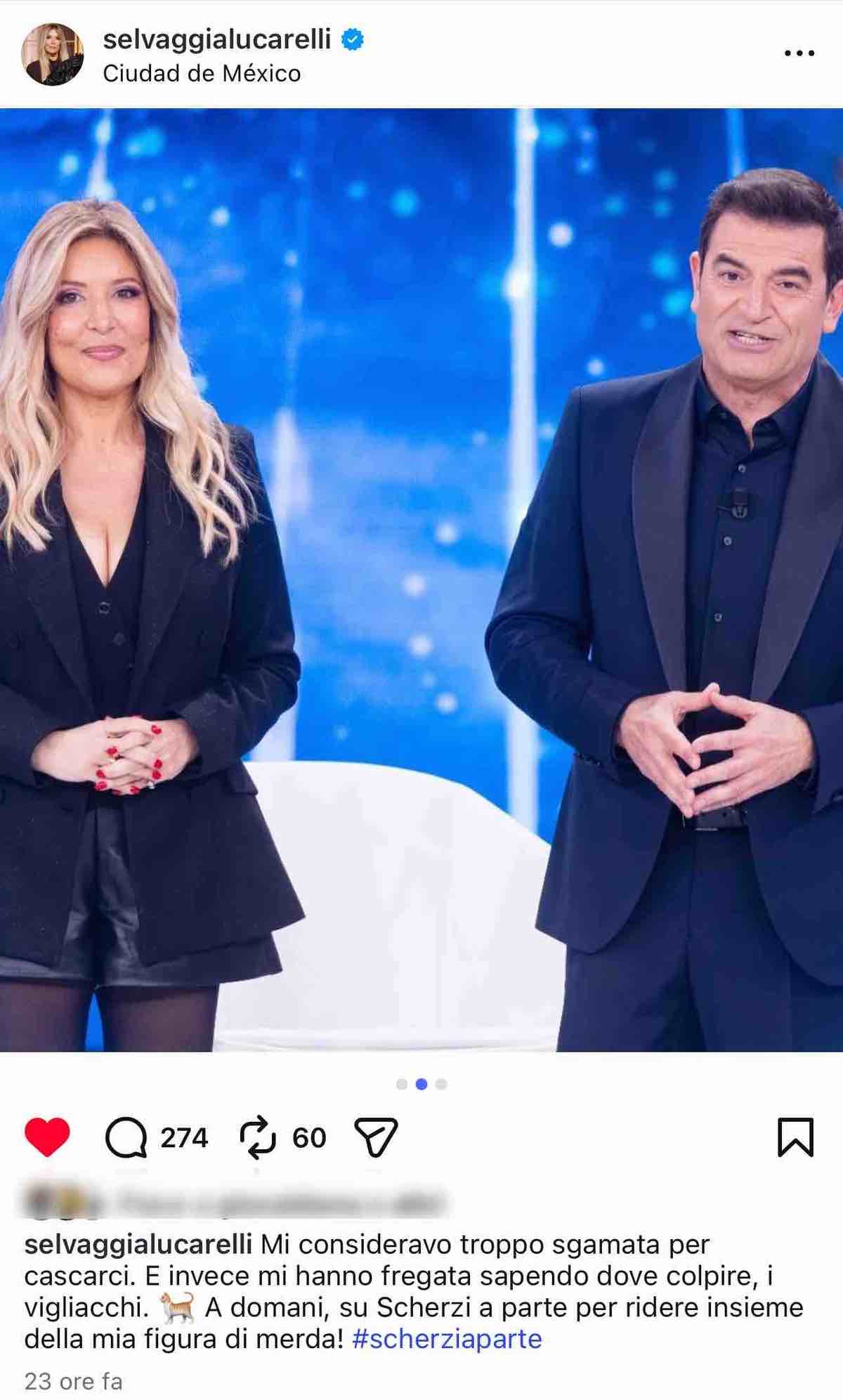 foto post selvaggia lucarelli max giusti scherzi a parte