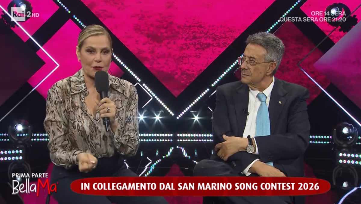 foto simona ventura san marino song contest stasera