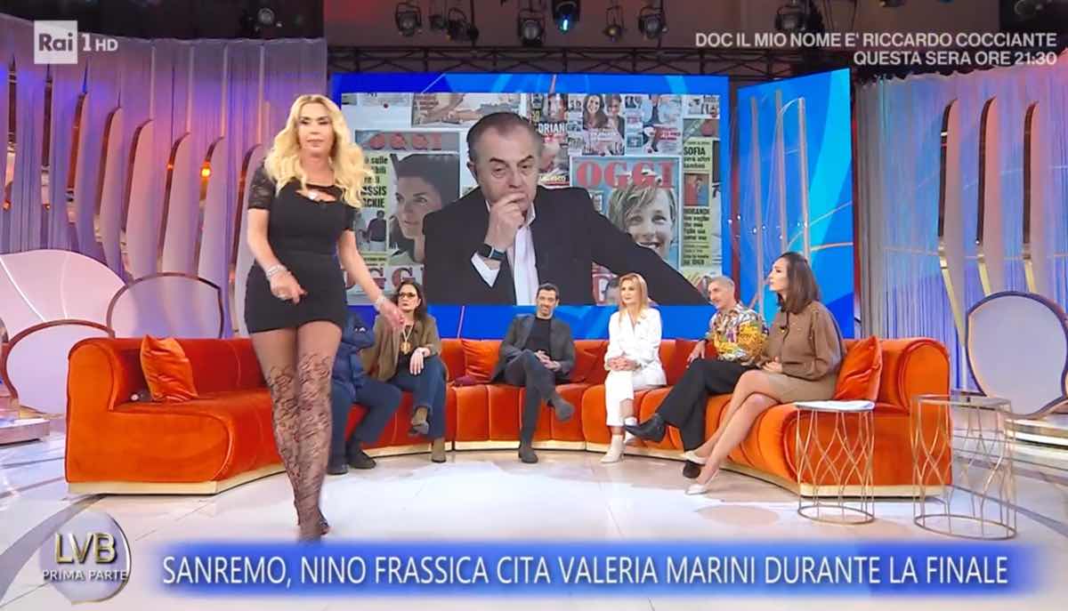 foto valeria marini lascia studio la volta buona