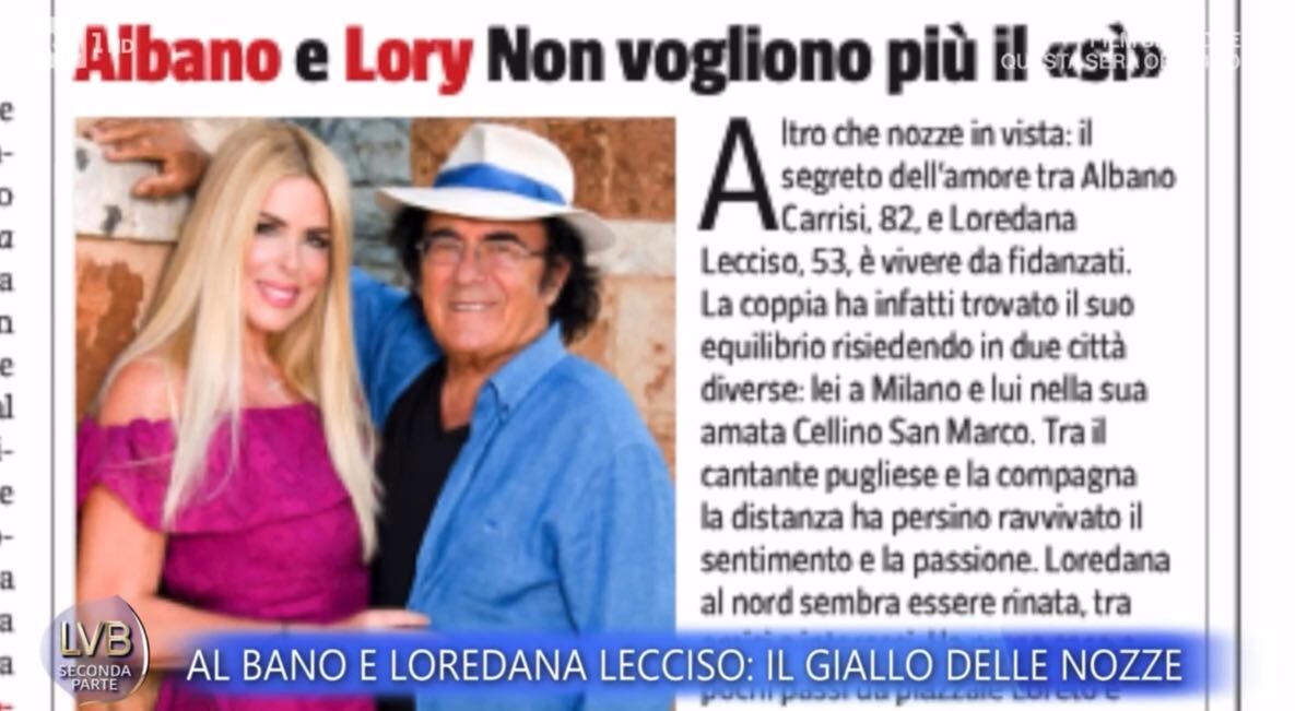 foto albano lecciso gossip no nozze
