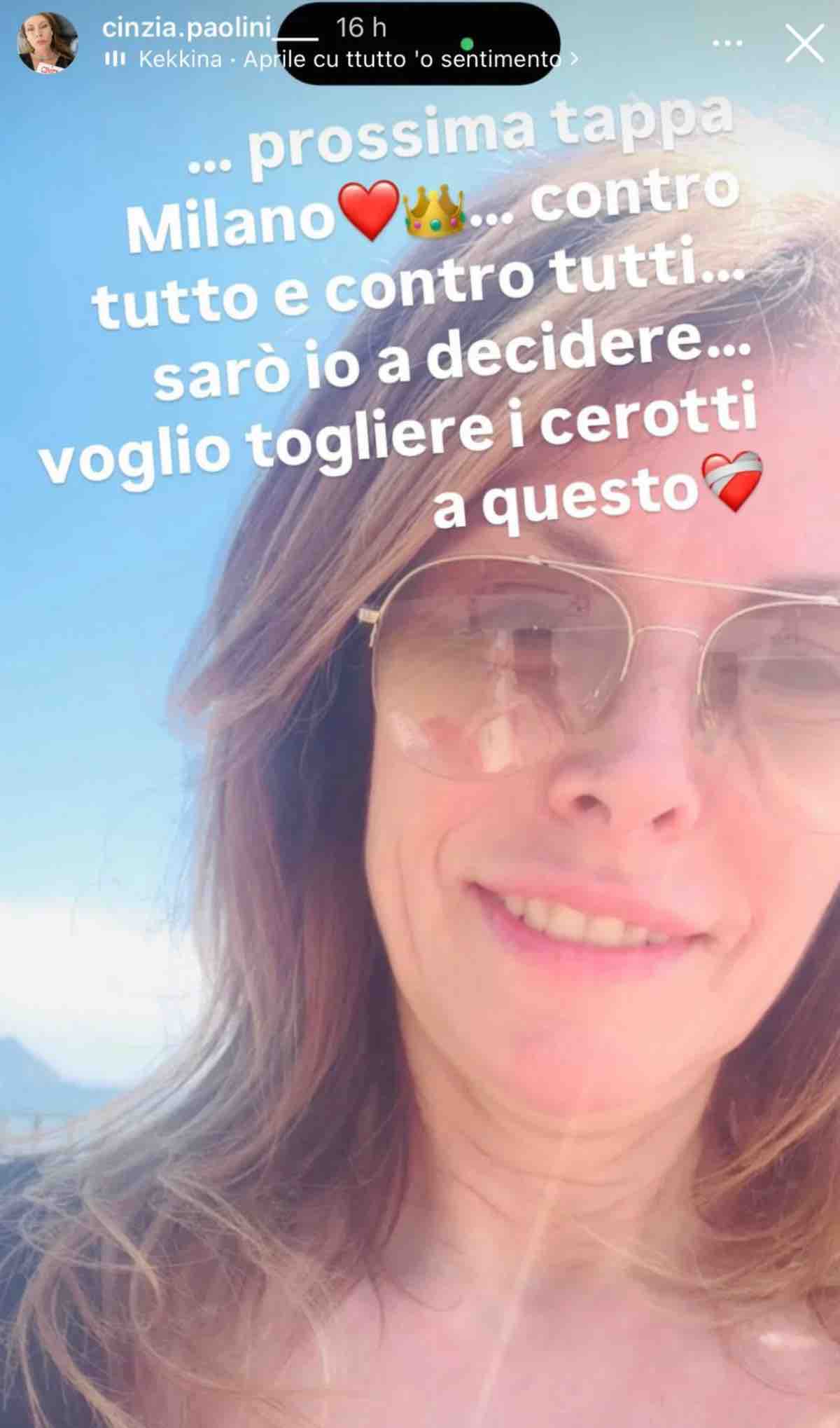 foto cinzia paolini post instagram