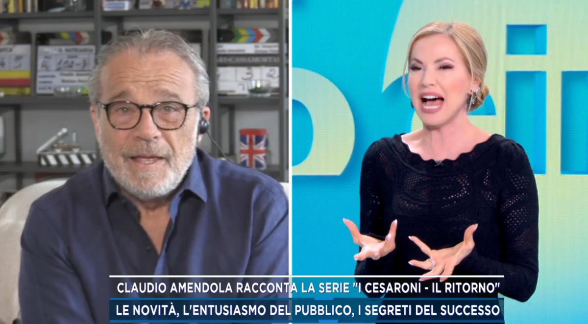 foto claudio amendola federica panicucci mattino5