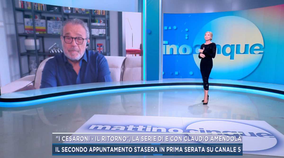 foto claudio amendola mattino5 spoiler cesaroni