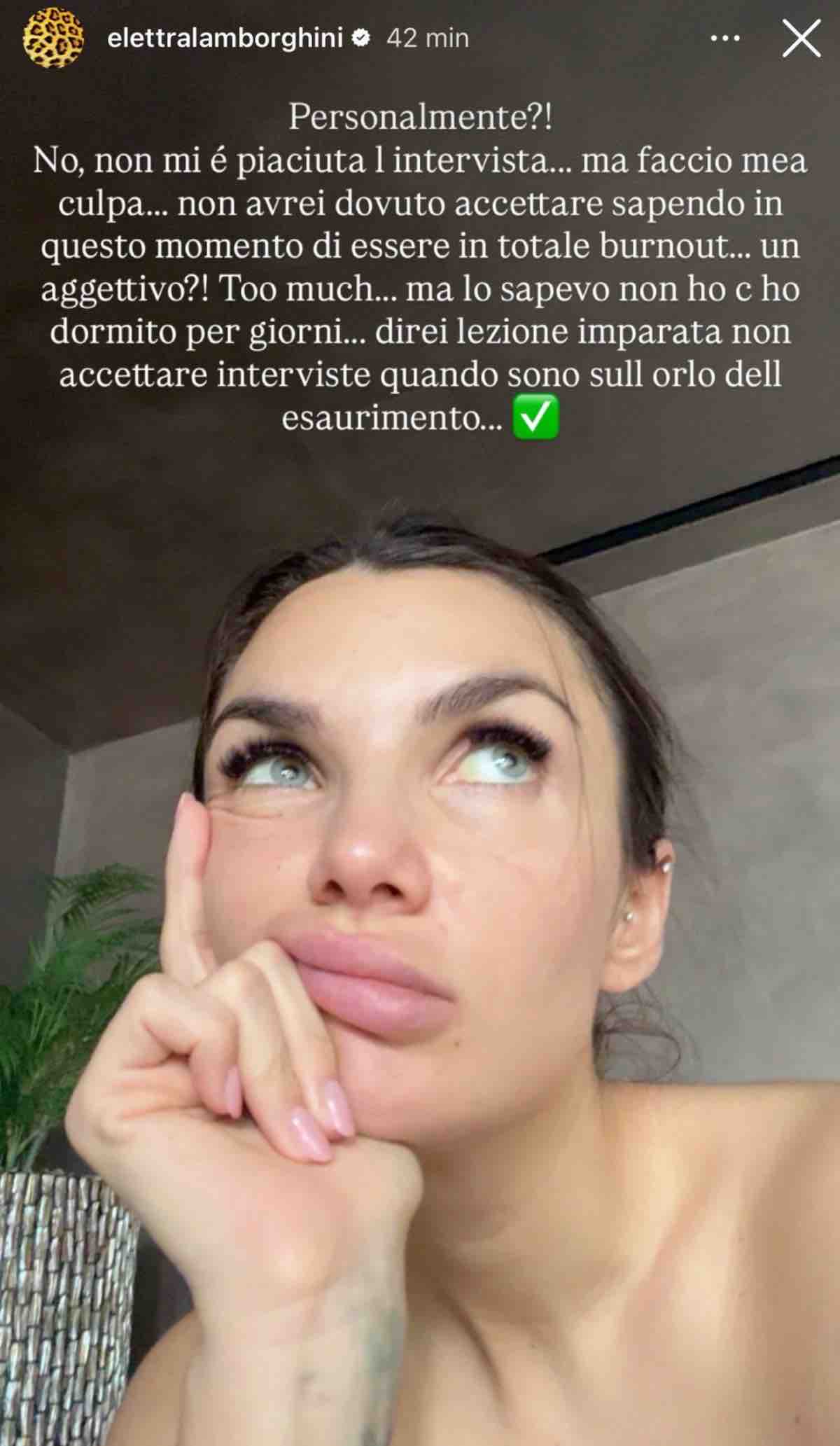 foto Elettra Lamborghini sfogo Belve