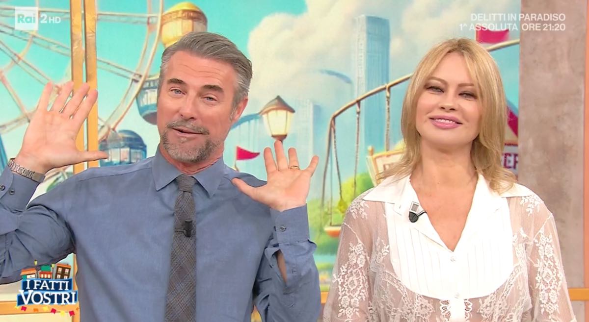 foto flavio montrucchio anna falchi gioco fatti vostri 