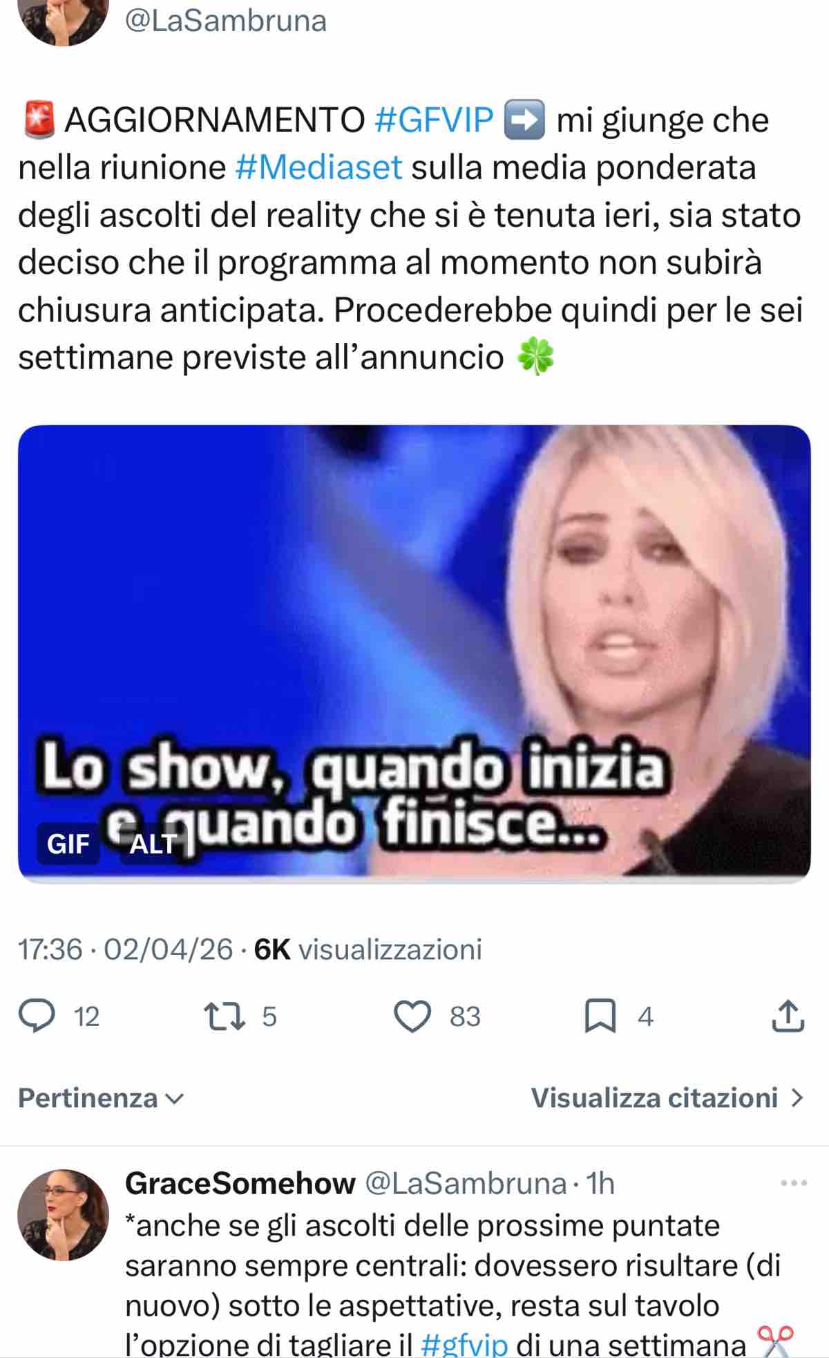 foto gf vip non chiude