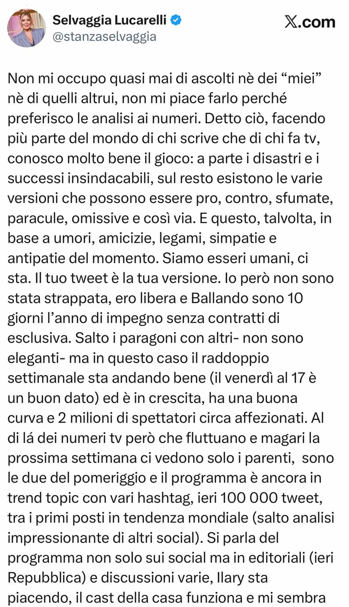 foto gfvip ascolti lucarelli