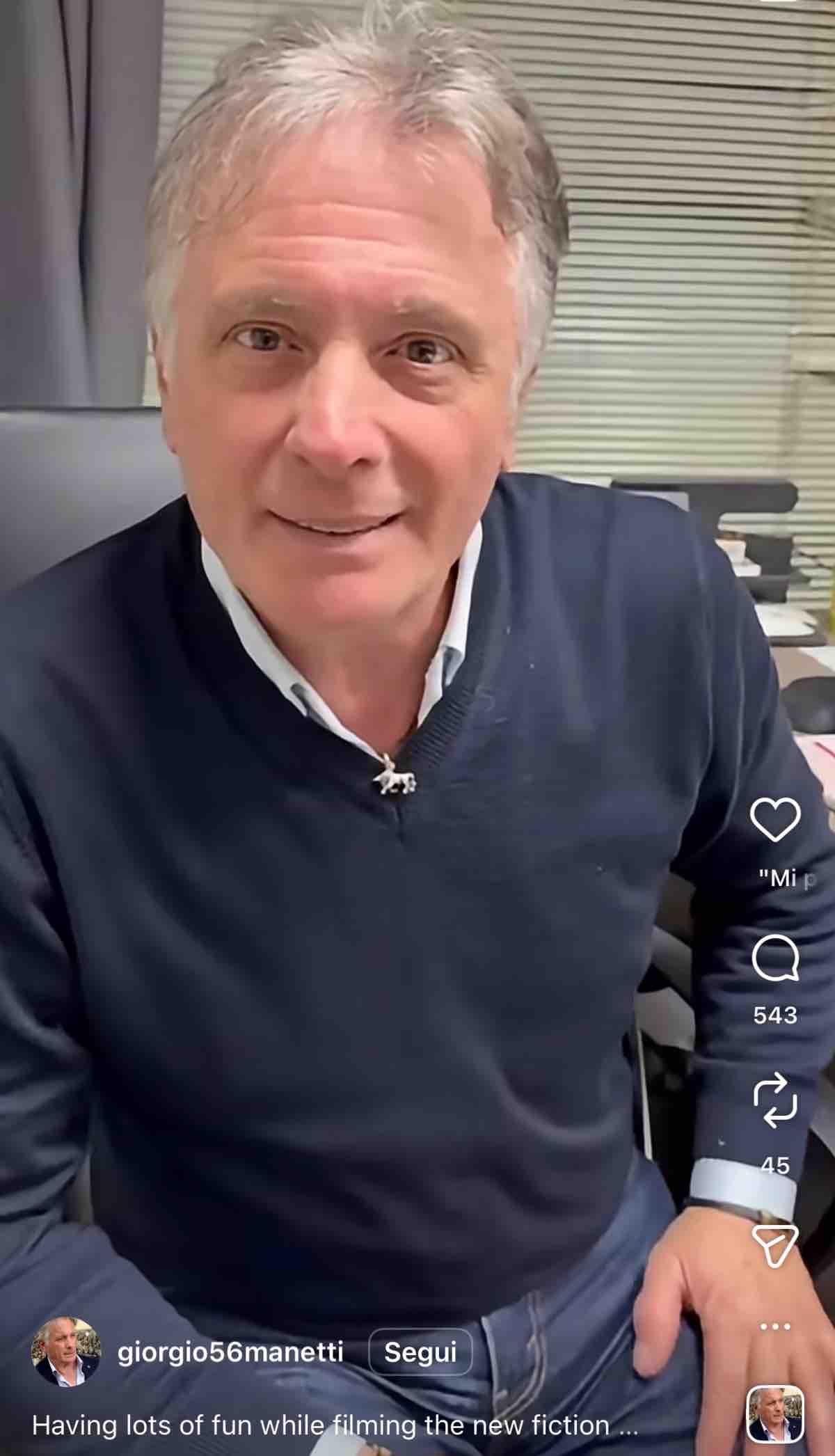 foot giorgio manetti annuncio instagram serie tv